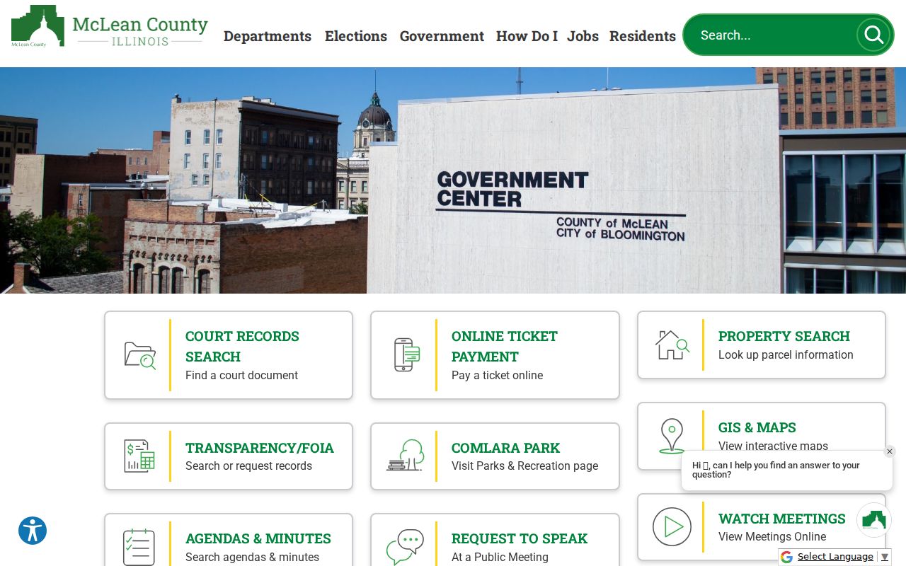 McLean County criminal history government directory