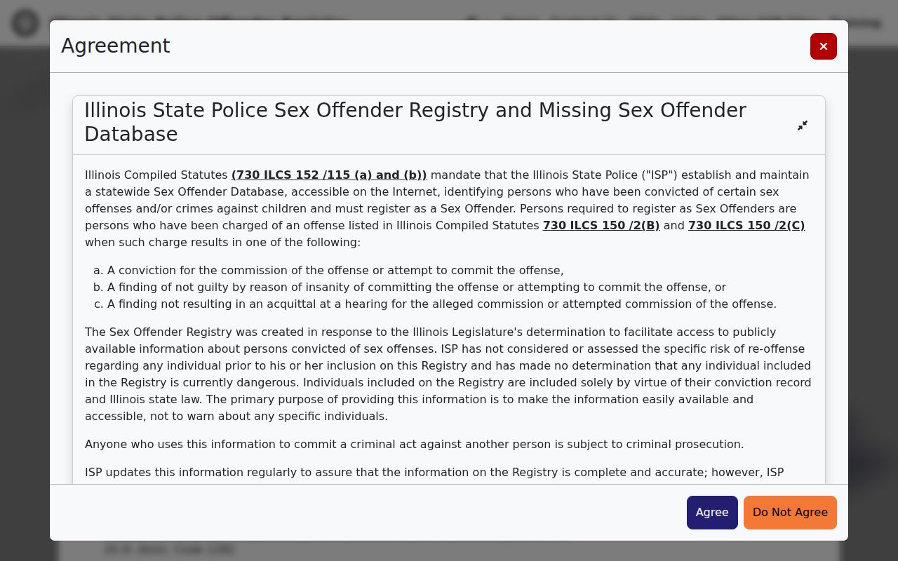 Illinois State Police missing offender frequently asked questions